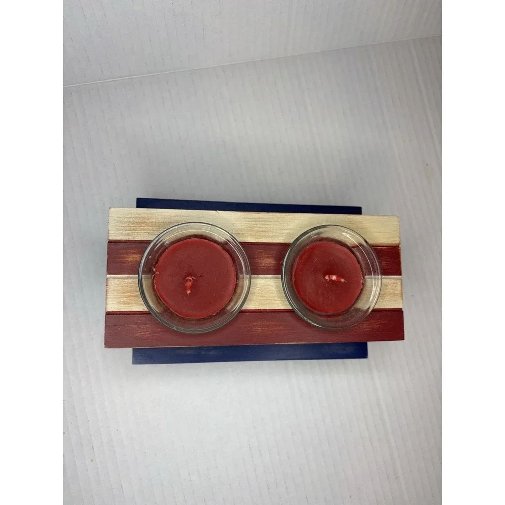 Picknick Table Votive Candle Holder Patriotic